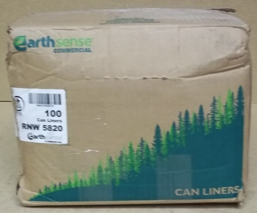 Earthsense Garbage Can Liners 55-60gal Box of 100 RNW 5820 * Plastic