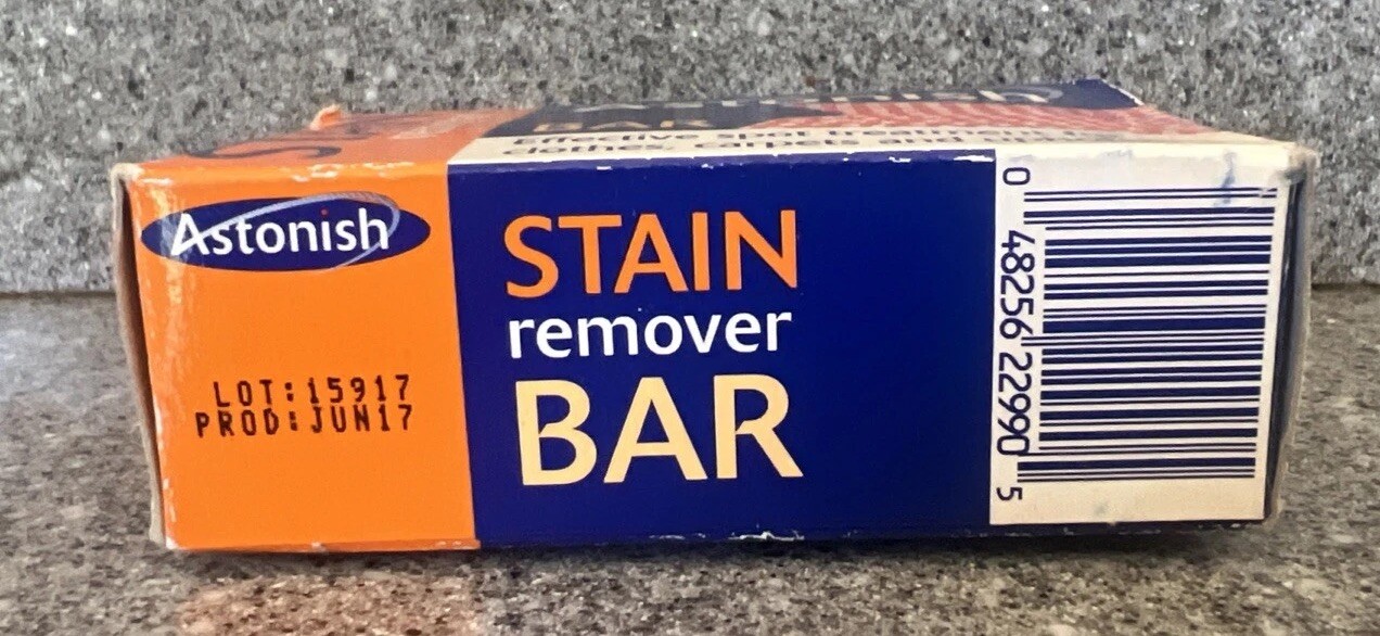 Astonish Stain Remover Bar Clothes Carpet Upholstery Pre Laundry Fabric 75g.