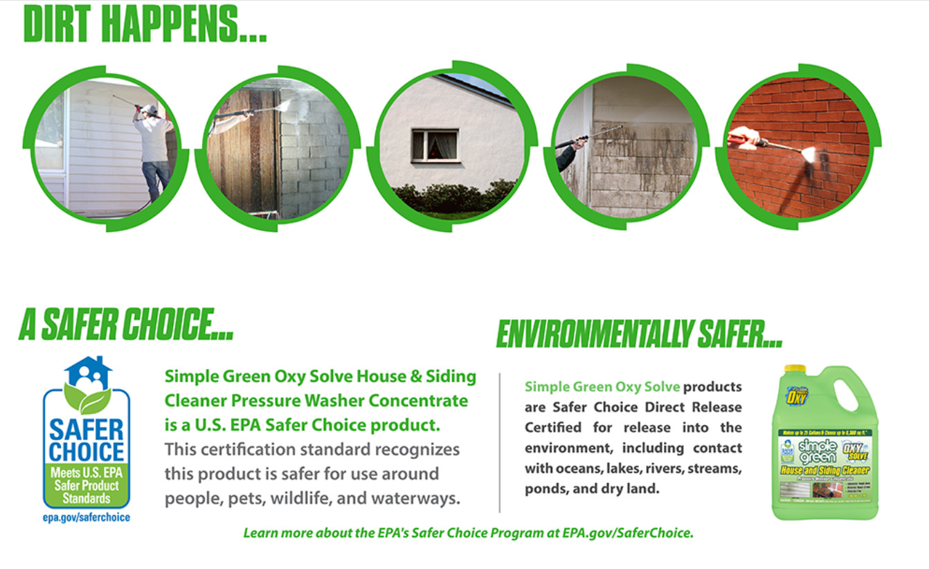 Oxy Solve House and Siding Pressure Washer Cleaner Removes Stains Mold & Mildew