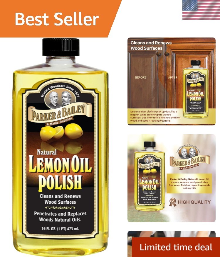 Multi-Purpose 16oz Lemon Oil Furniture Cleaner – Easy Application & Brilliance