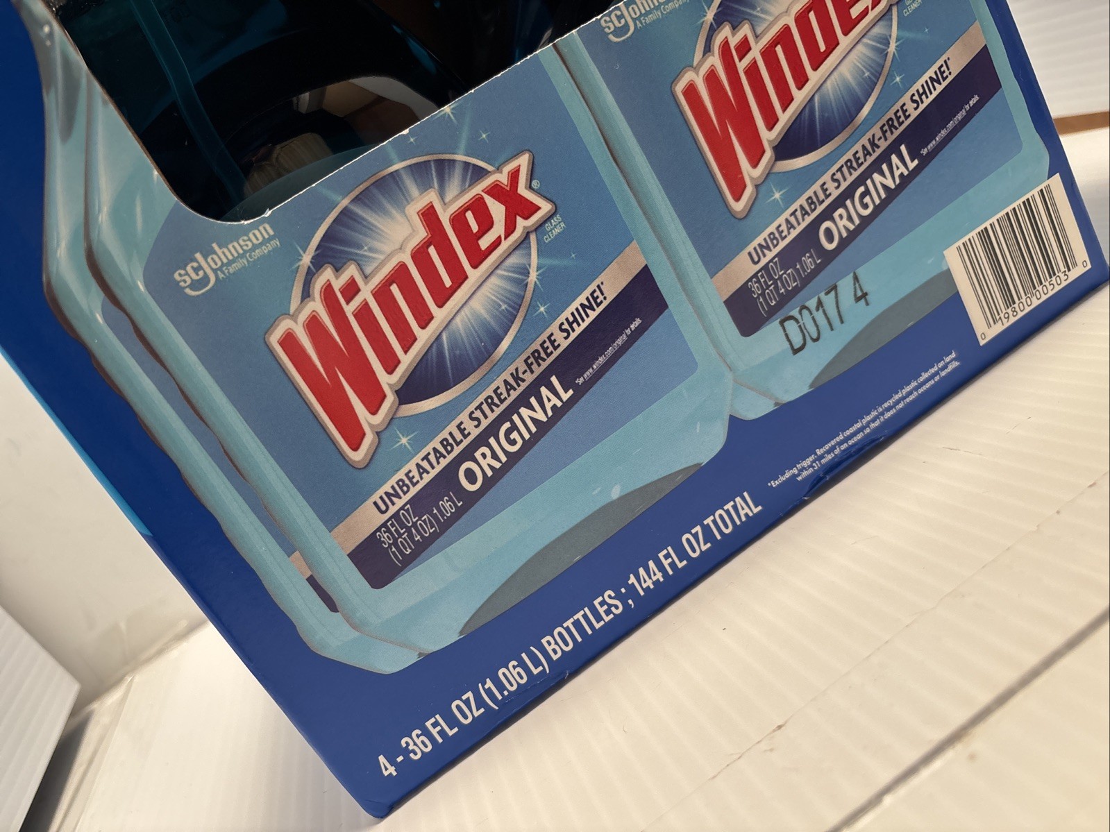 Windex Original Glass Cleaner 4×36 FL oz bottles, 144 FL oz Total