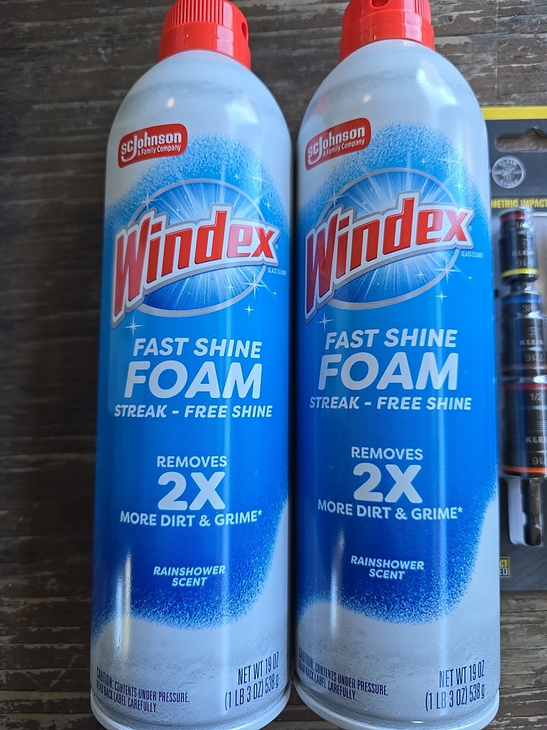 2 Windex Fast Shine Foam Glass Cleaner No-Drip Aerosol Cleaning Spray 19 oz (A5)