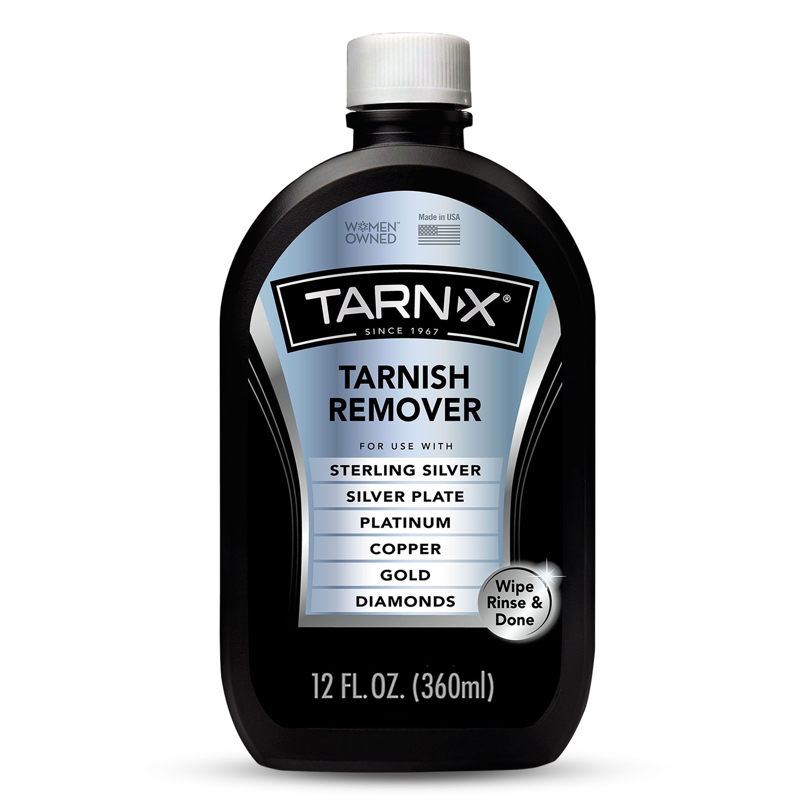 Tarnish Remover, 12 oz. Bottle, Platinum, Copper, Gold, Diamond, Silver Plate…