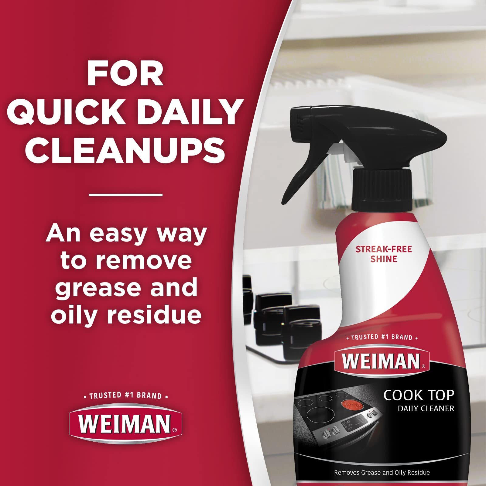 Weiman Cooktop Cleaner 2 Pack 12oz Streak Free Surface Safe with Towel