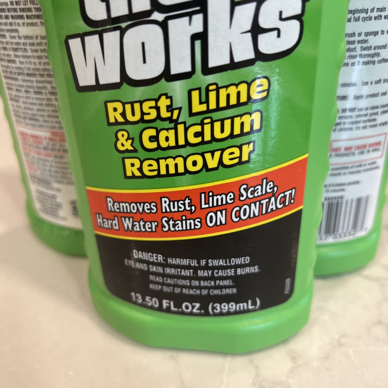 3X The Works Rust Lime Calcium Remover 13.5 FL OZ New Sealed Hard Water