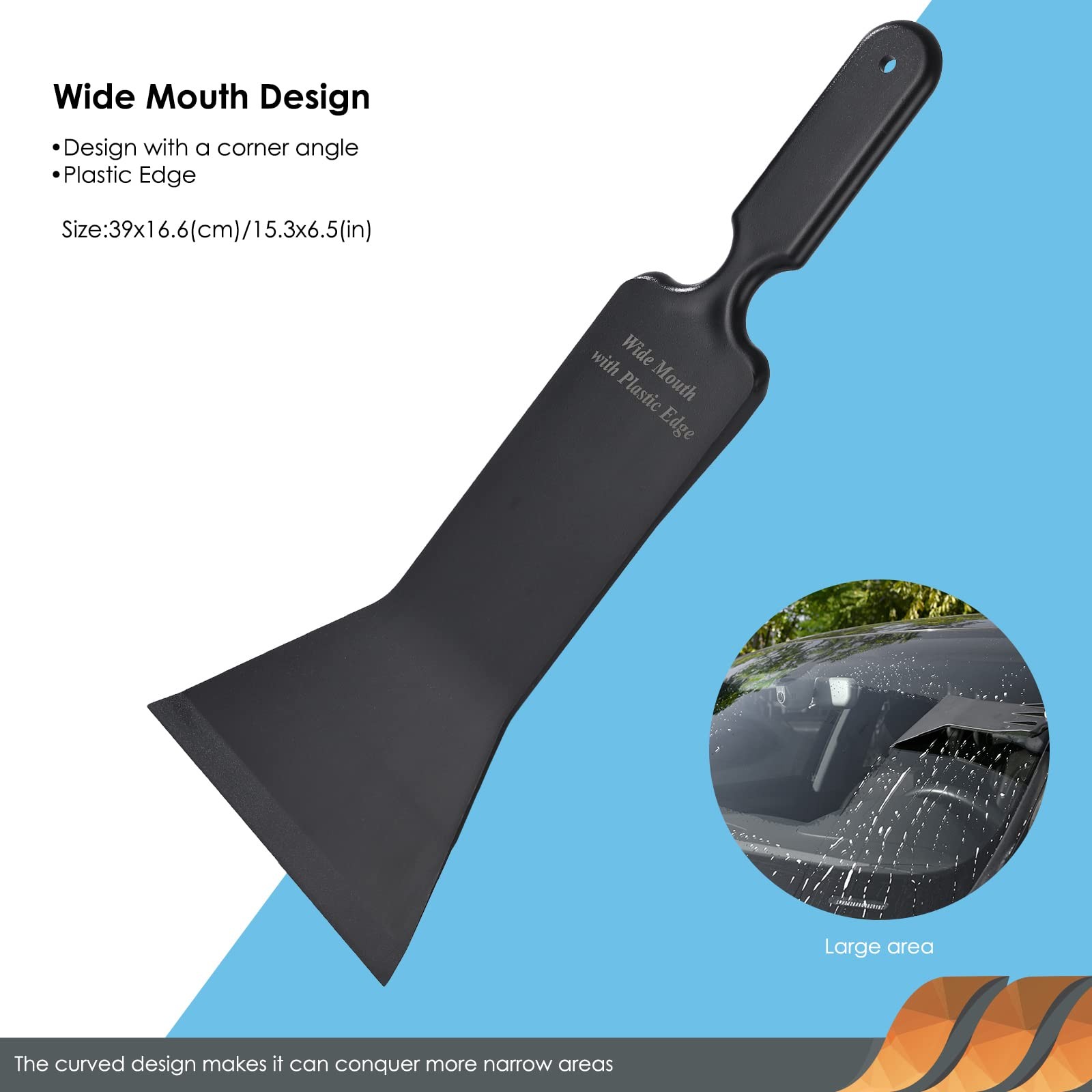 Window Tint Bulldozer Squeegee Scrubber Paddle Squeegee, Long Handle Flat Gla…
