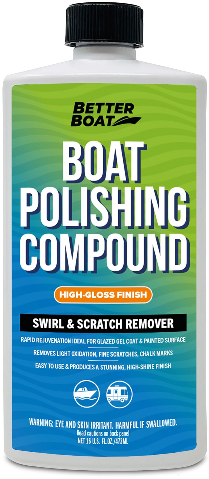 Boat Polishing Compound Gelcoat Restorer, Fiberglass Polish for Boats, Rubbin…