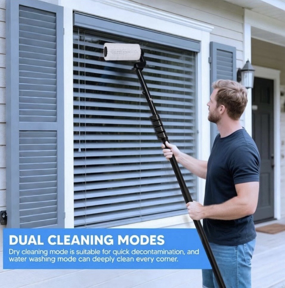 Solar Panel (rechargeable) Electric Cleaning Brush, Greenhouse Brush