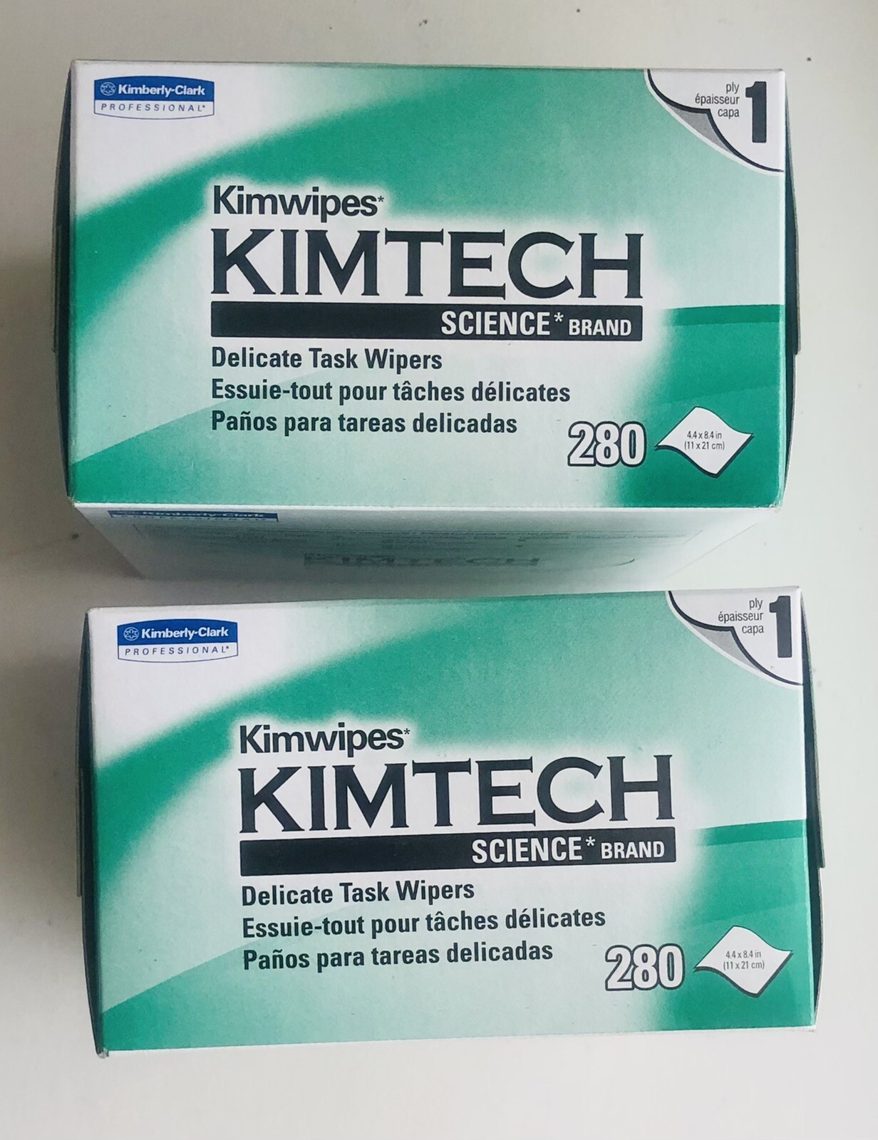 KIMTECH SCIENCE 34155 Delicate Task Wipes -WHITE 4.4″ x 8.4″ (2 Box of 280)