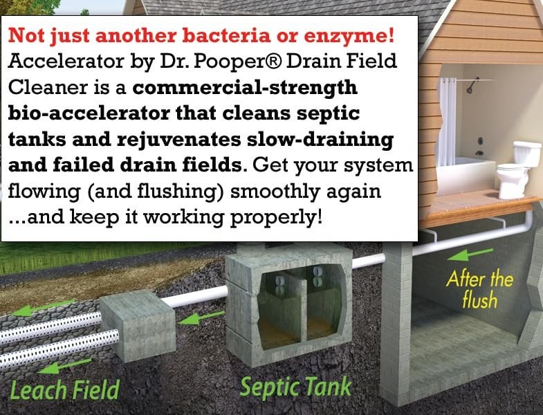 Dr Pooper Drain Field Cleaner Tablets 2-Pack for Septic Tanks & Odors