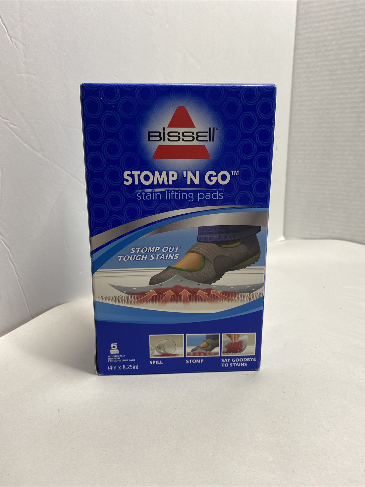 Bissell Stomp ‘N’ Go Stain Lifting Pads Pre-moistened 5 Total Pads NEW