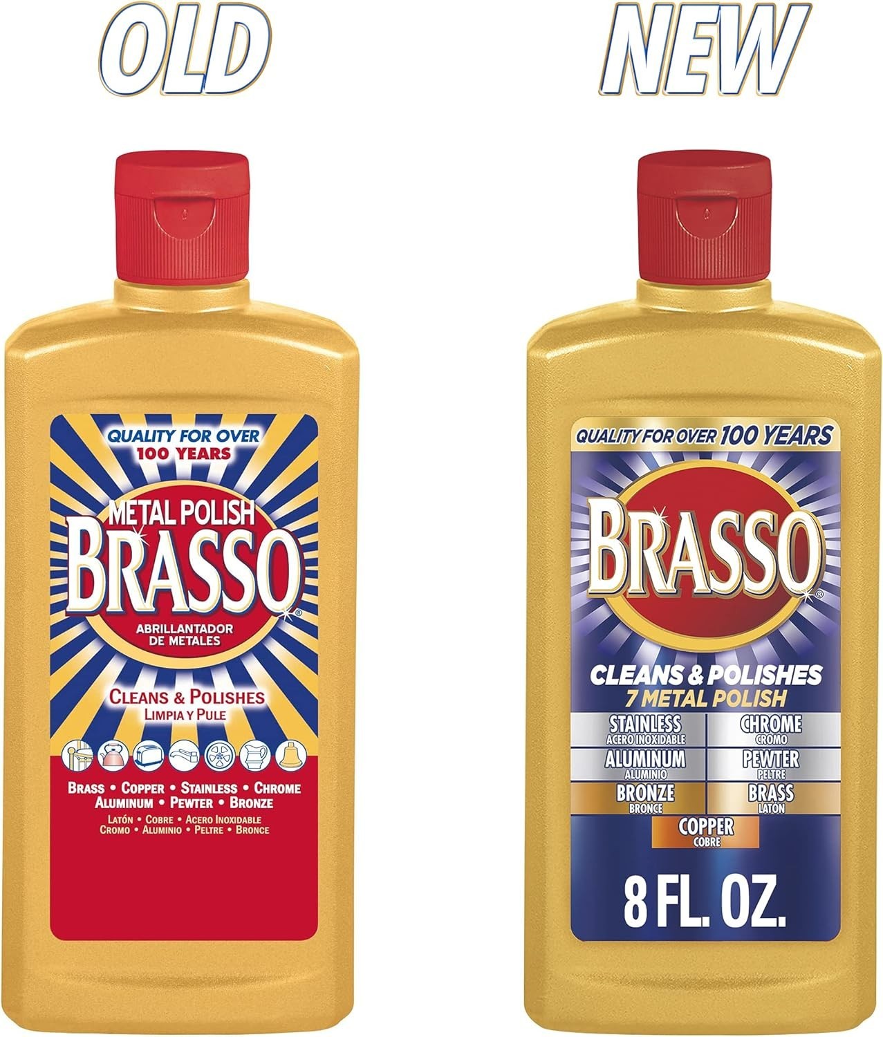NEW Brasso Multi-Purpose Metal Polish, 8 oz(FAST SHIPPING)