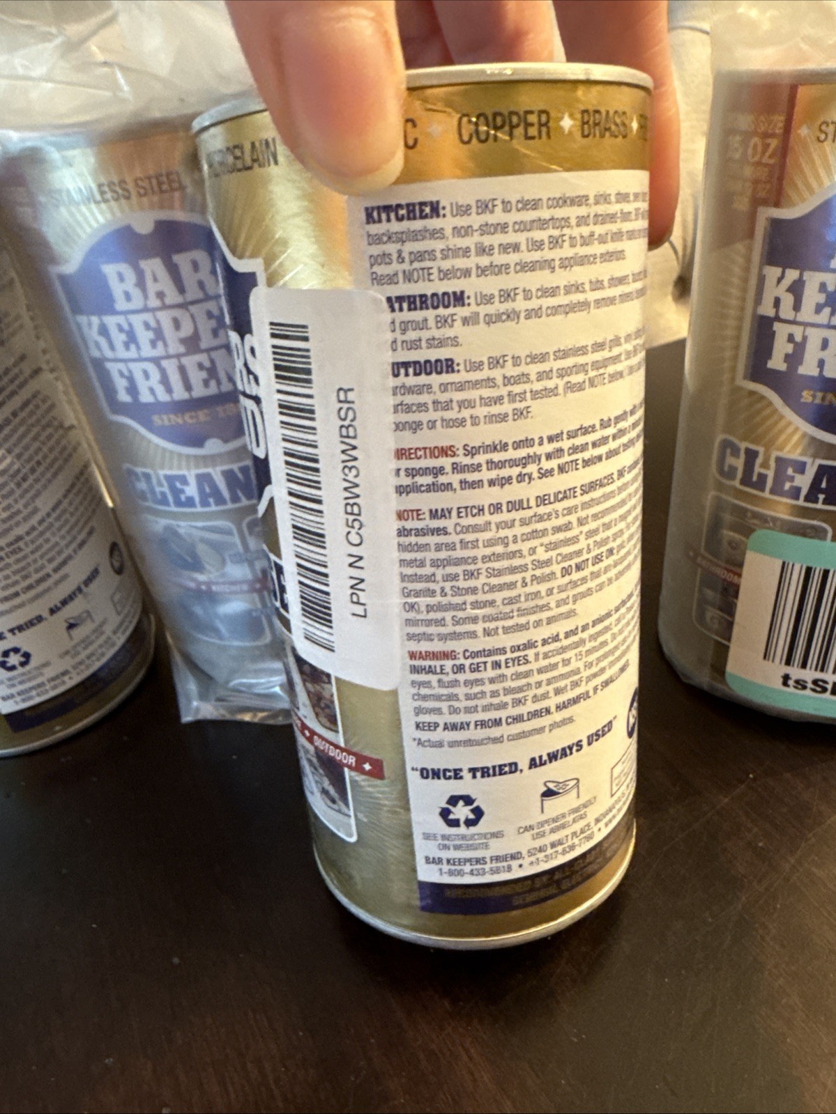 Lot of 4: Bar Keepers Friend Cleanser 15 oz / 425 g