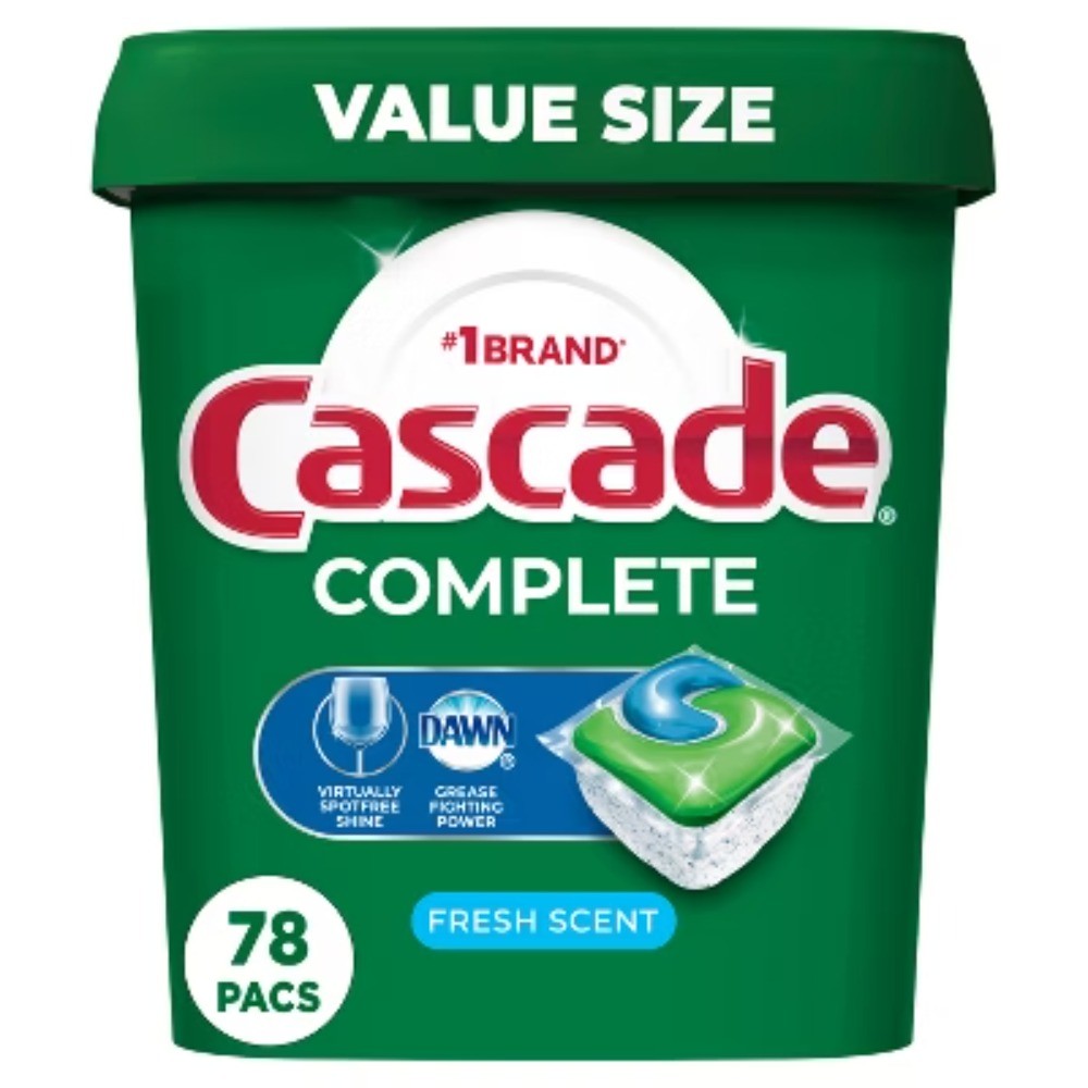 78ct Cascade Fresh Scent Complete Pods Dishwasher Detergents