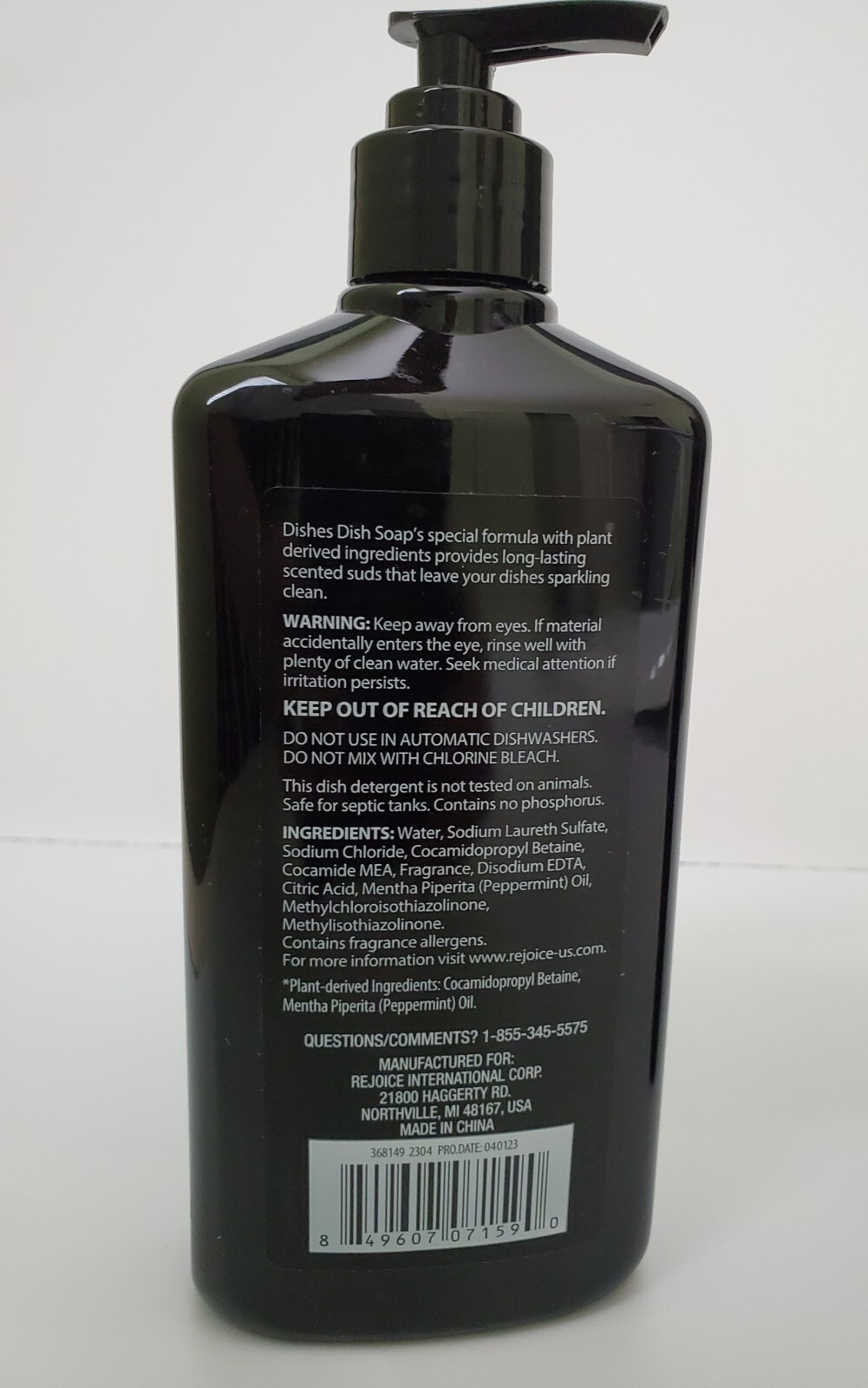 Lot of 2 Bottles Dishes Peppermint Sage Dish Soap with plant derived ingridients