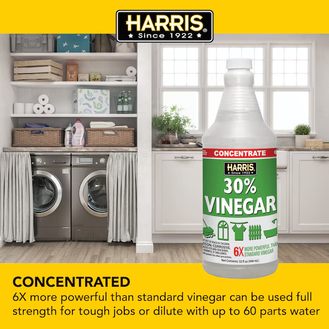 SALE- 8 PACK- Harris Multi-Use 30 Percent Concentrated 32 -fl oz Vinegar Liquid