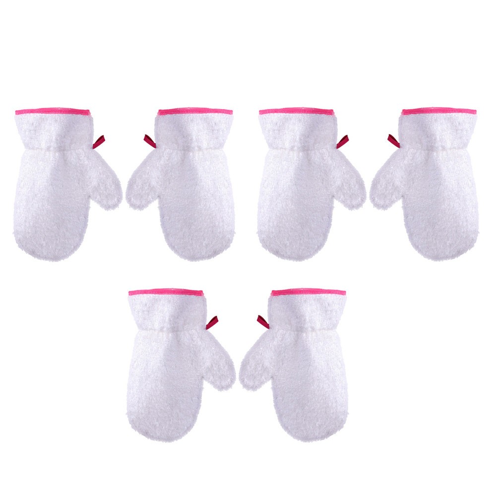 6 Pcs Non Cleaning Gloves Microfiber Practical Kitchen Supplies White