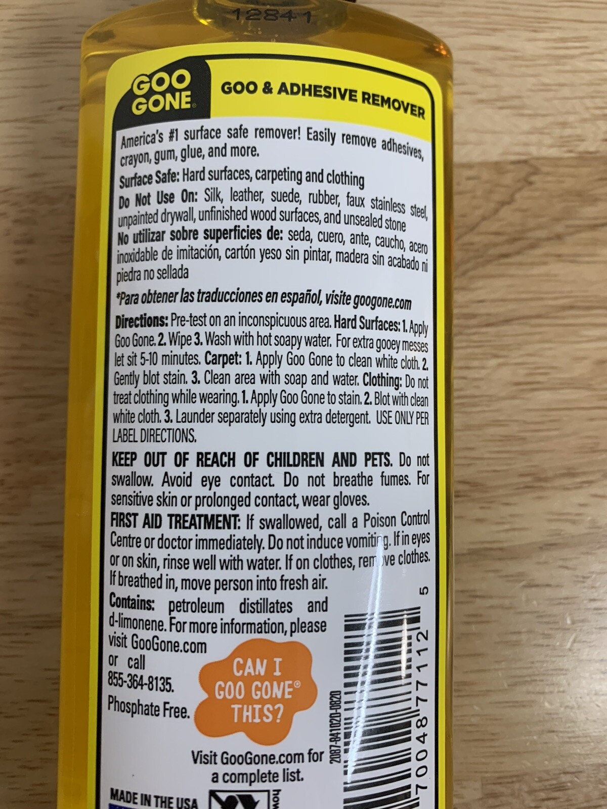 Goo Gone Adhesive Remover Surface Safe 8 FL. OZ.