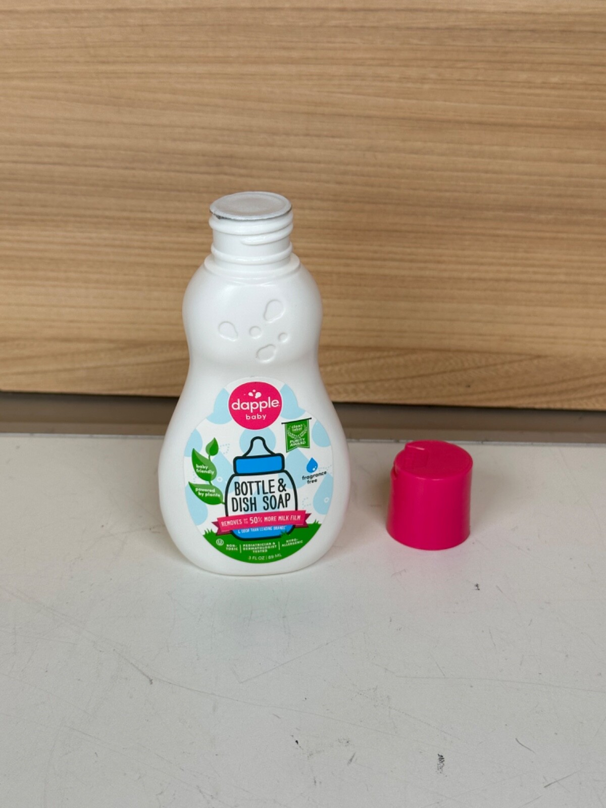 Travel-Size Dapple Fragrance Free Baby Bottle & Dish Soap 3oz/89ML