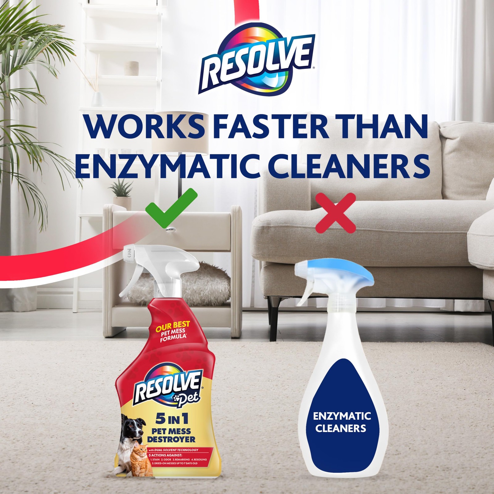 5-in-1 Carpet Cleaner Spray – for Removal of Pet Stains & Odors Up to 7 Days …