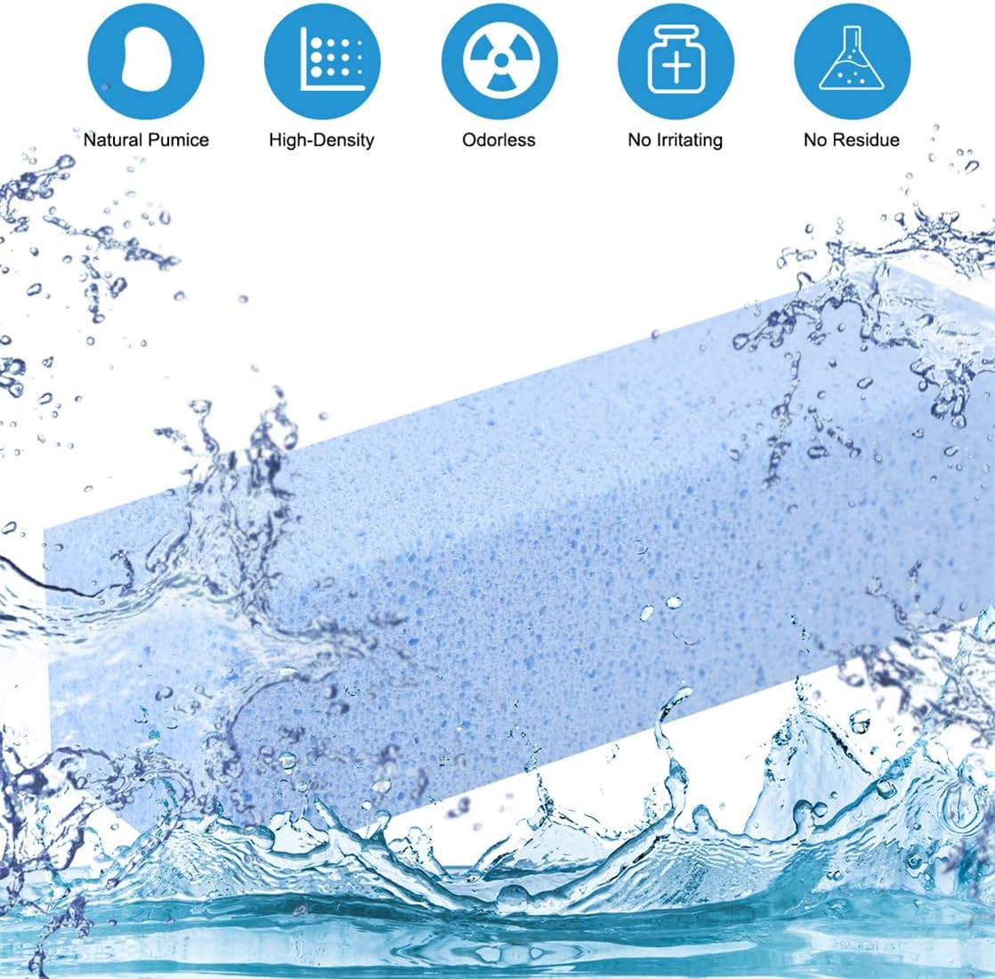 Pumice Stone 6 Packs Long Handle Toilet Bowl Cleaner Eco Friendly Toilet Stai…