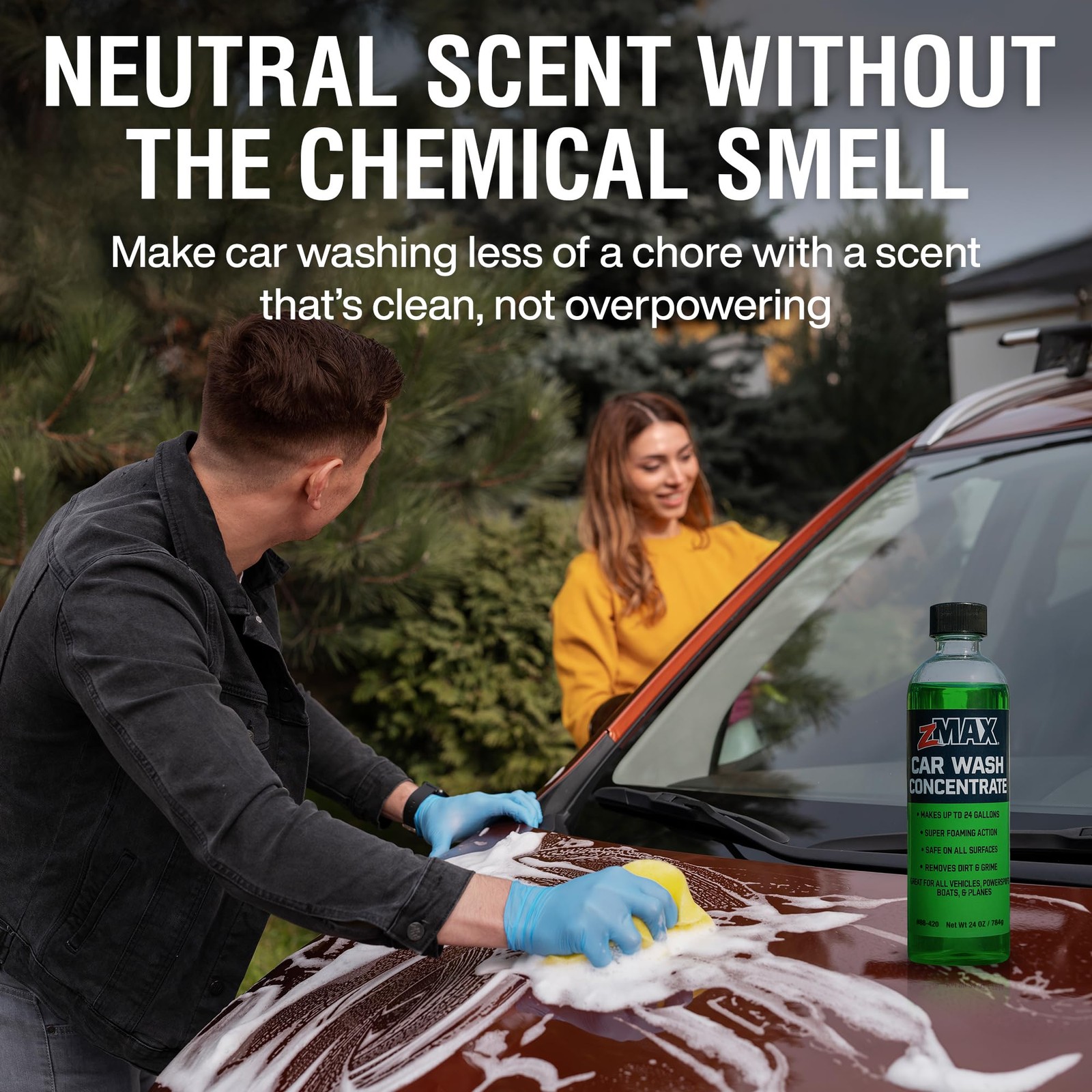 Car Wash Concentrate, 24oz – Car Wash Soap with Clean and Neutral Scent – Saf…