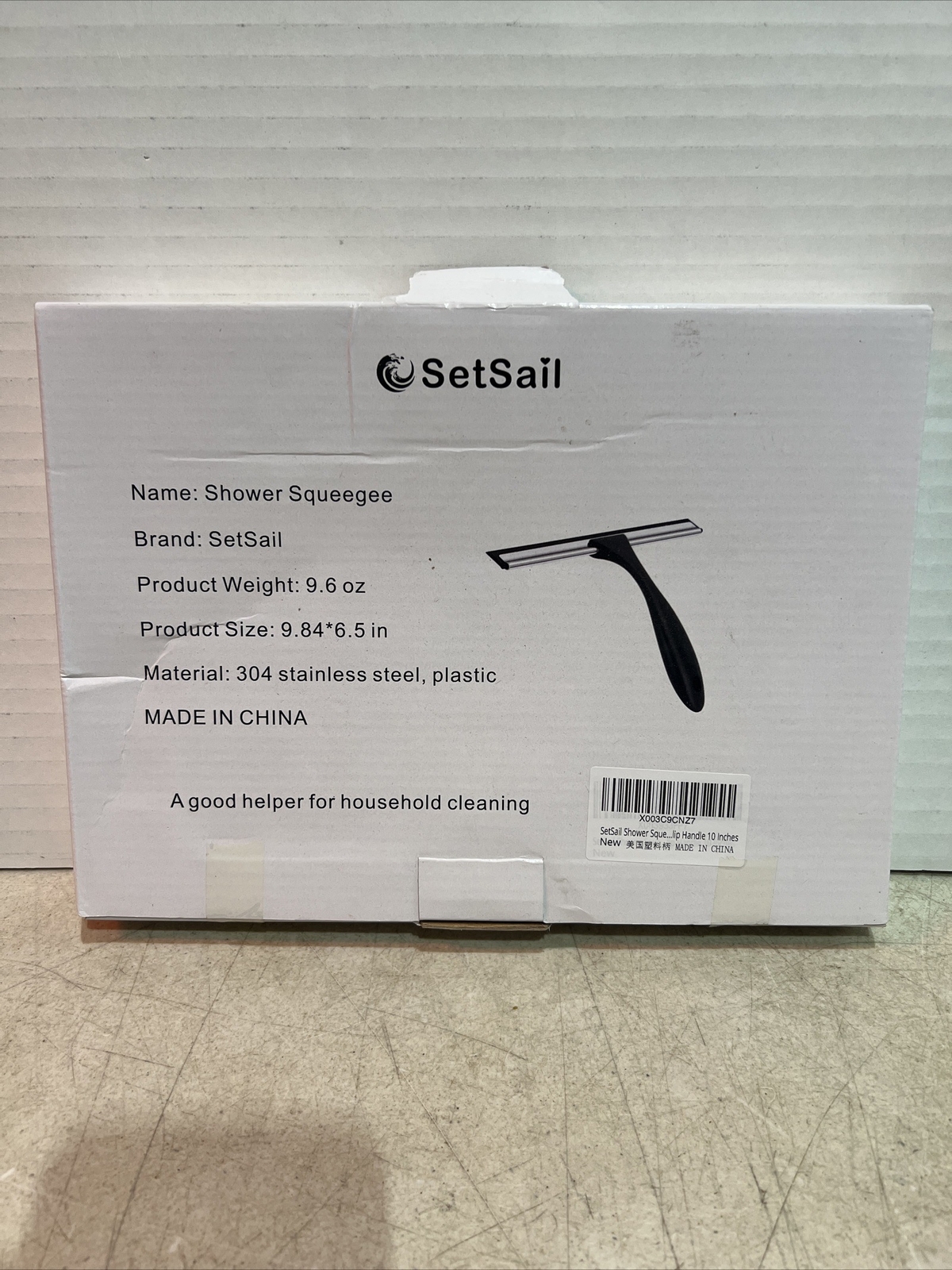 SetSail Shower Squeegee for Glass Door Stainless Steel Window Squeegee All-Pu…