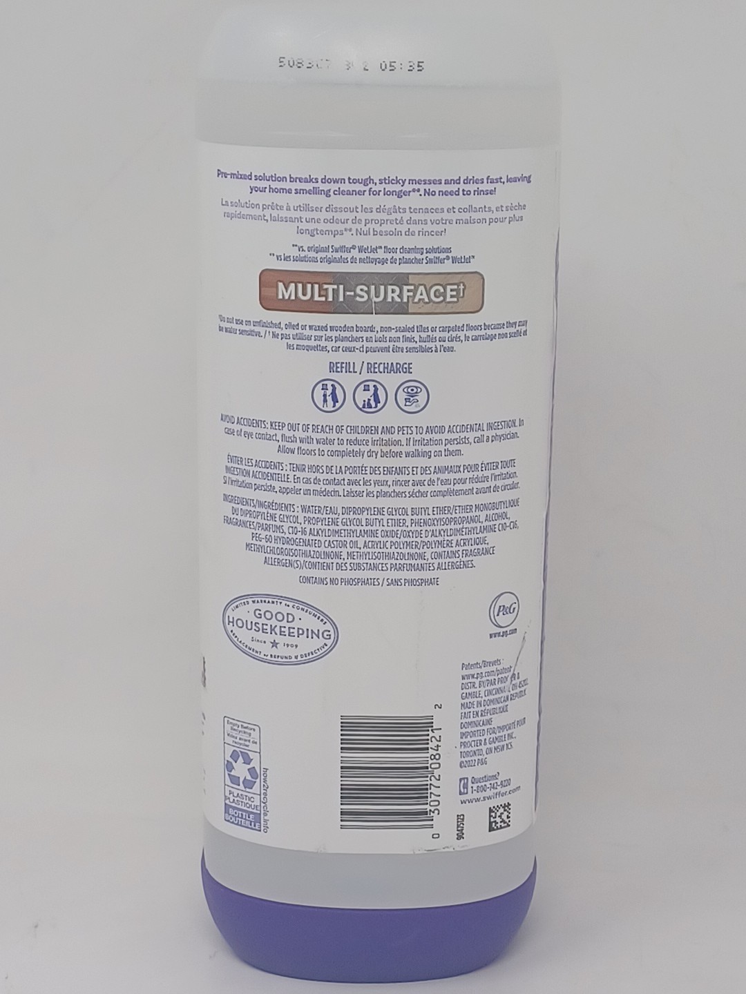 1 Swiffer PowerMop Deodorizing Floor Cleaner Refill Lavender Scent 25.3 Fl. Oz.