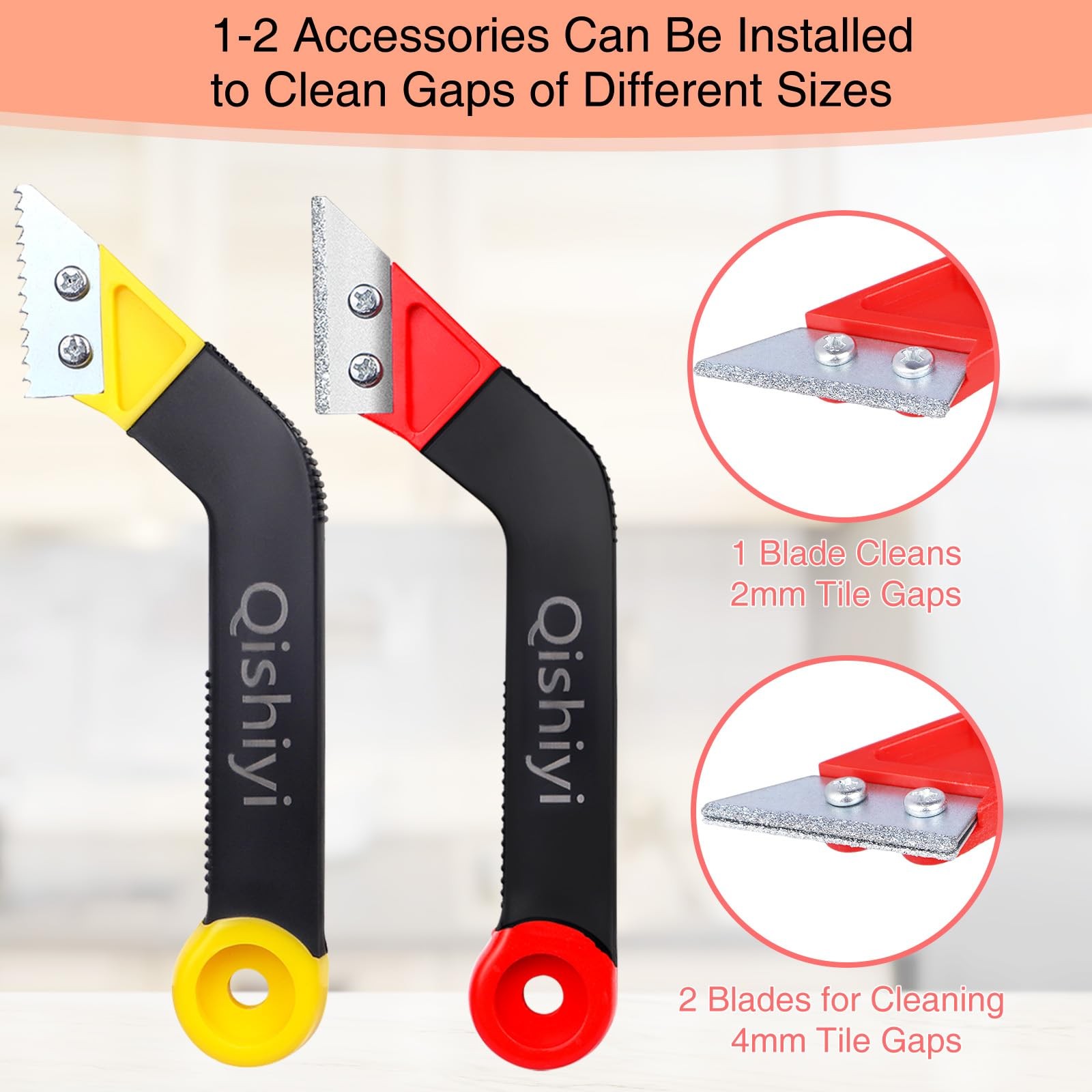 Qishiyi 11 PCS Grout Removal Tool Set,Include 2 Tile Grouts Saws 6 Pieces Bla…