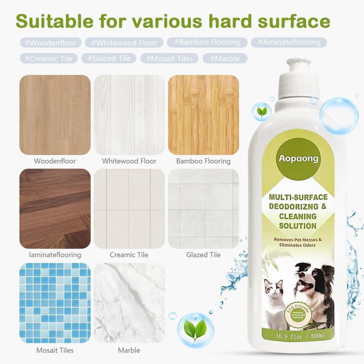 Multi-Surface Floor Cleaning Solution Household Floor Cleaner Care for All Ro…