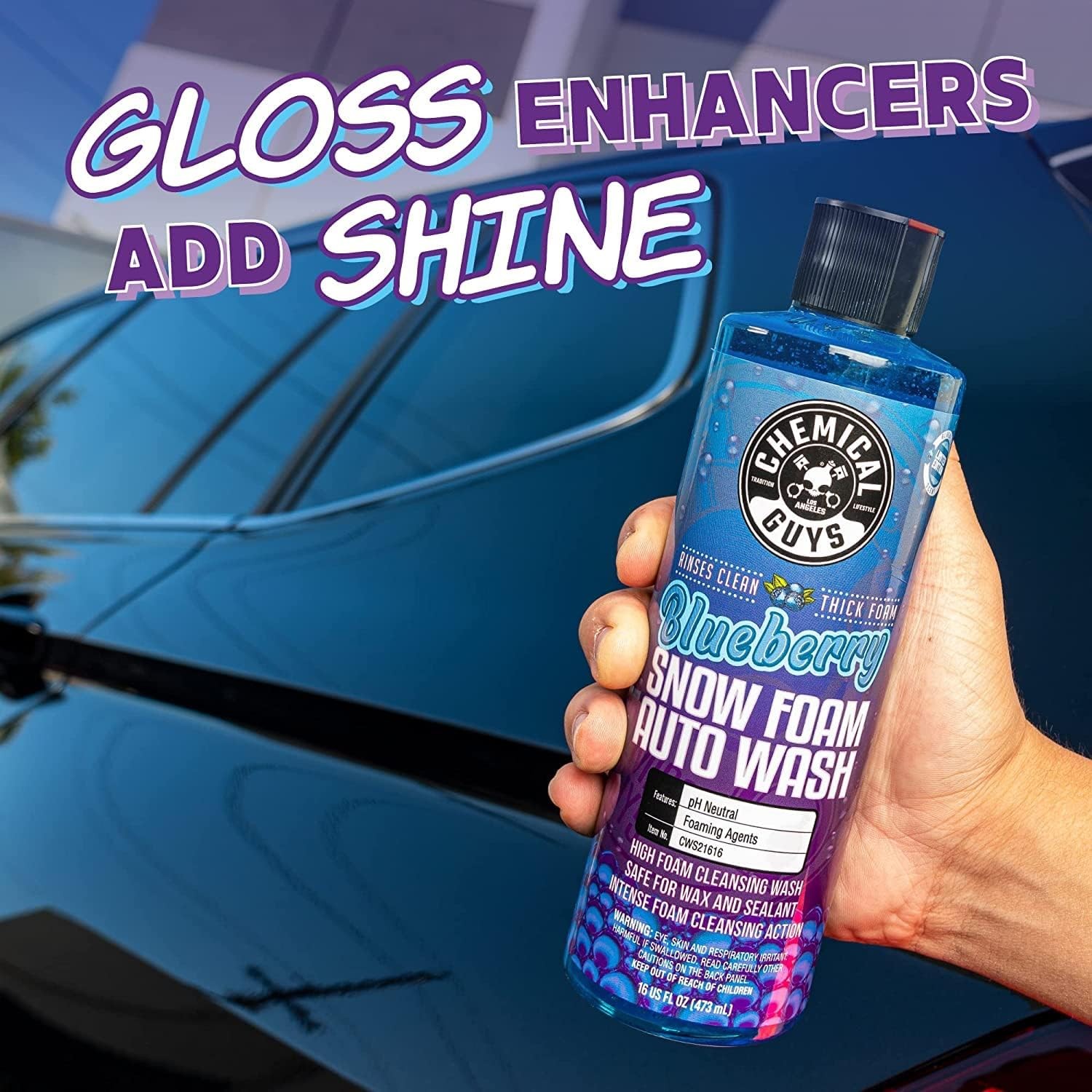 Chemical Guys CWS21664 Blueberry Snow Foam Car Wash Soap (Works with Foam Cannon