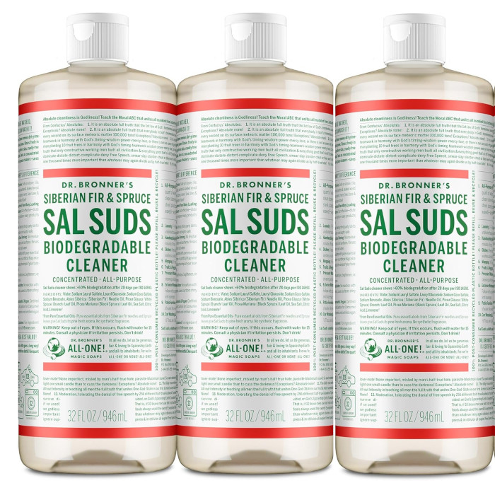 Sal Suds Biodegradable Cleaner Siberian Fir & Spruce 32 fl.oz Each (Pack of 3)