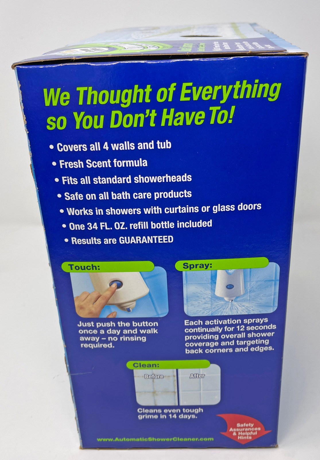 Scrubbing Bubbles Automatic Shower Cleaner Kit Dual Sprayer W/34 Fl oz Open Box