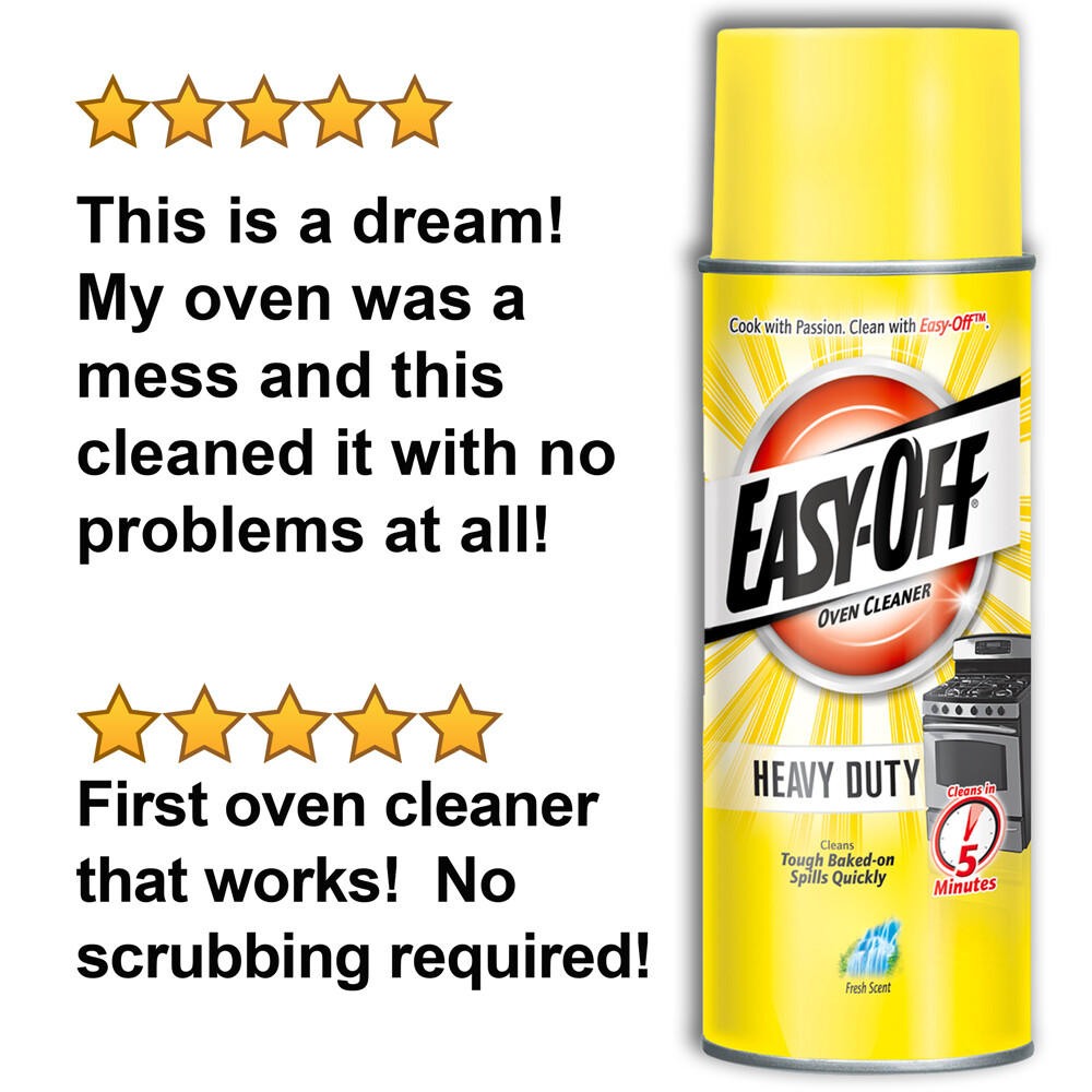 EASY-OFF Fresh Scent HEAVY DUTY Oven Tough Grease Deep Cleaner 14.5oz ~3X FASTER