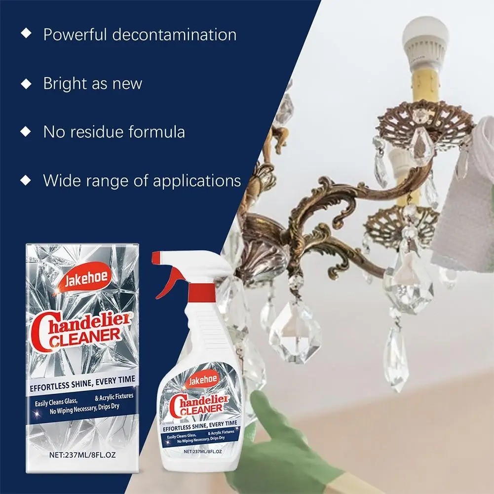 1/2PCS Chandelier Cleaner Spray – Crystal Lamp Glass Cleaner for Home No-Rinse