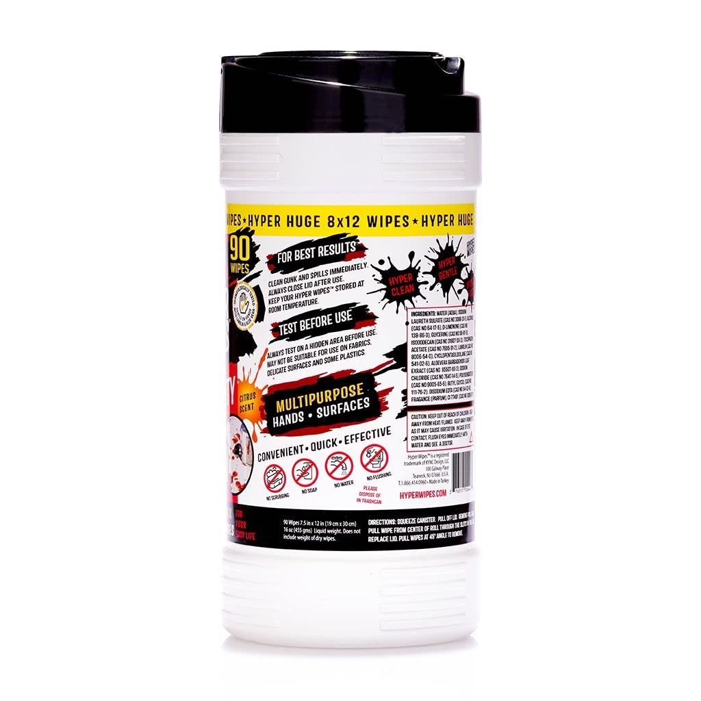 Heavy Duty Cleaning Wipes 6 Pack, 8″x12″ Multi-Surface Degreaser, All-Purpose, 5