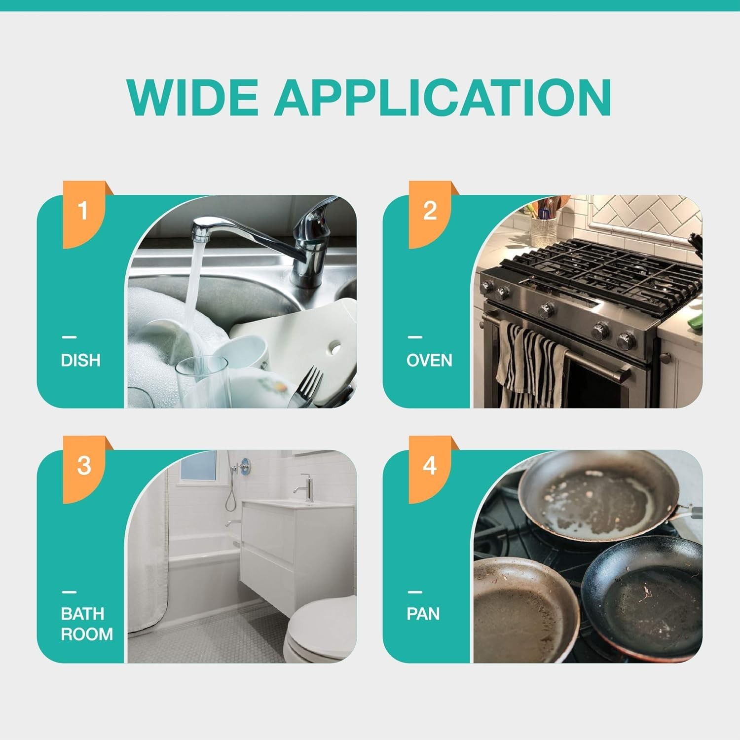 Durable Antimicrobial Dishwand Sponge Refills – 12 Non-Scratch Heads Included