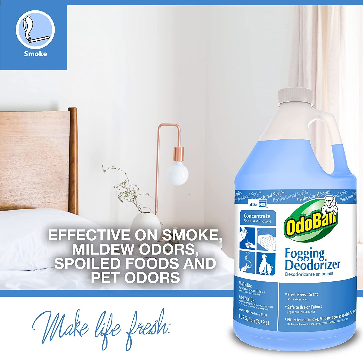 OdoBan Fogging Deodorizer Concentrate, Packs of 4, 1 Gallon Each from fabrics