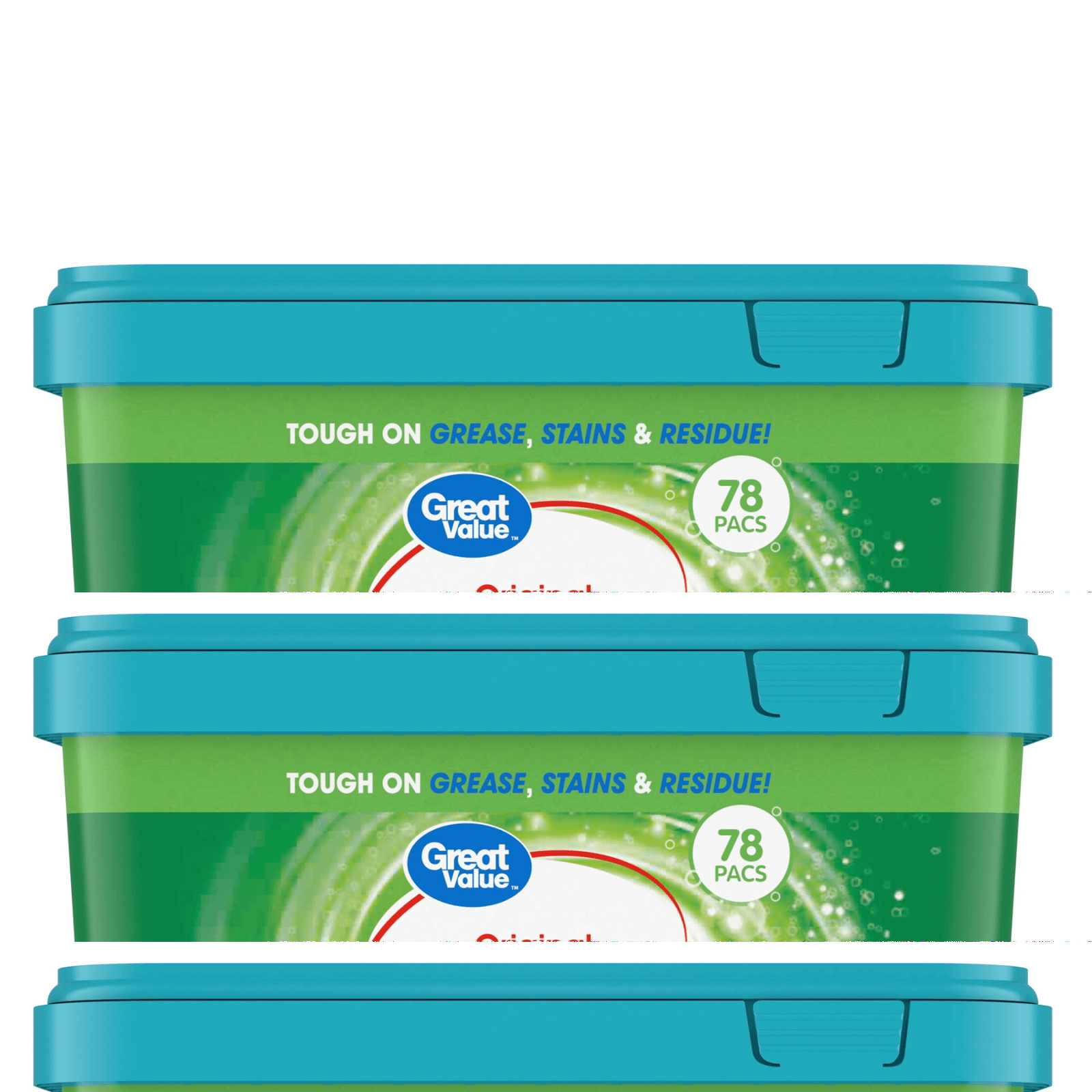Great Value Automatic Dishwasher Pacs, Fresh Scent (4-Pack, 78 Count)