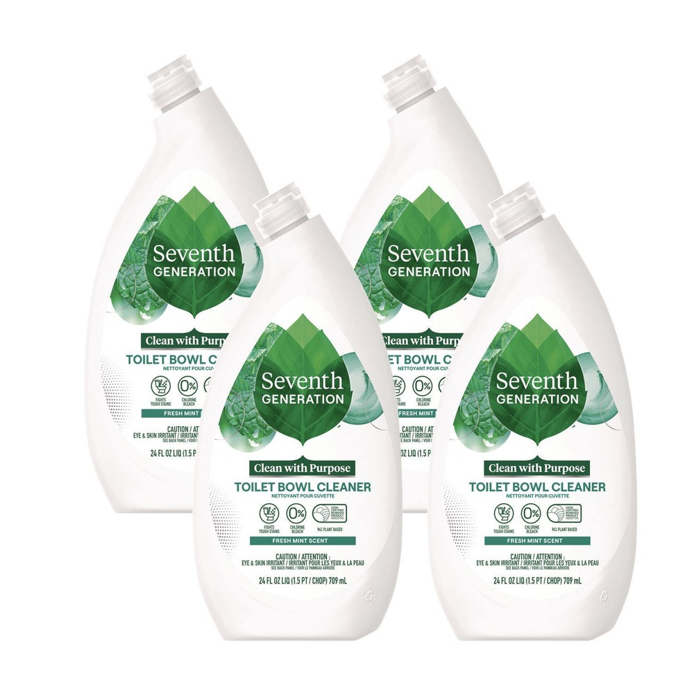 Seventh Generation 45166CT 24oz Bottle Toilet Bowl Cleaner – Fresh Mint 4/CT New