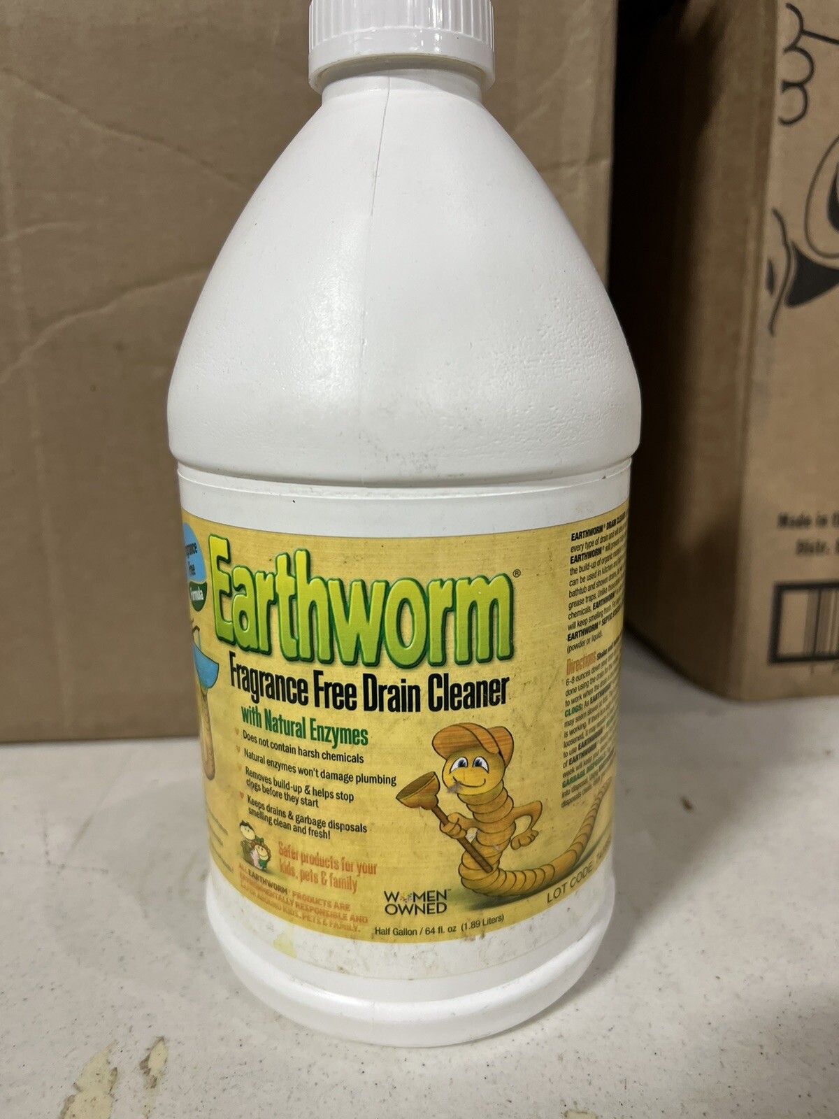 Earthworm Fragrance Free Drain Cleaner – Drain Opener – Natural Enzymes, Envi…
