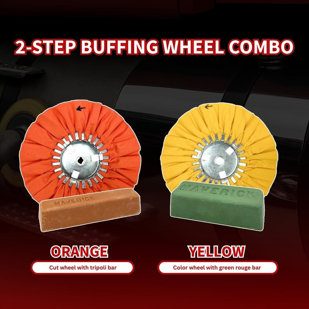 Aluminum Polishing Mini Kit with Buffing Wheels Compounds & Polisher