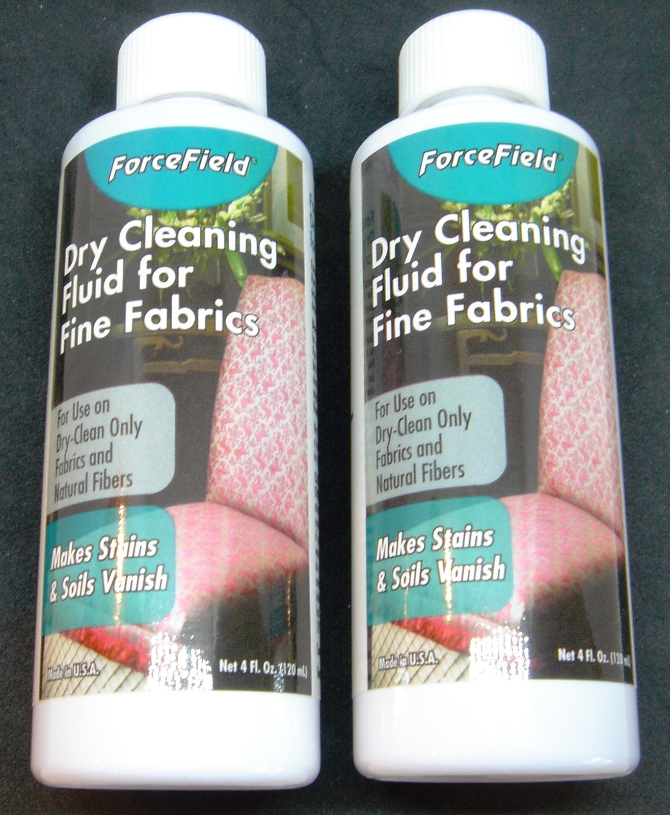 FORCEFIELD BEST DRY CLEANING FLUID FOR FINE FABRICS, 4oz.FREE FAST SHIPPING