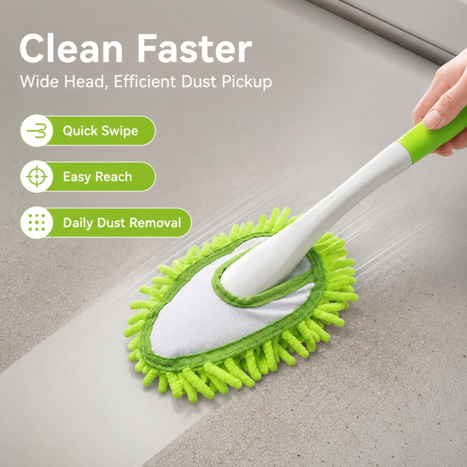4 Pcs Microfiber Duster for Household Cleaning,Hand Washable Dusters,Replaceable
