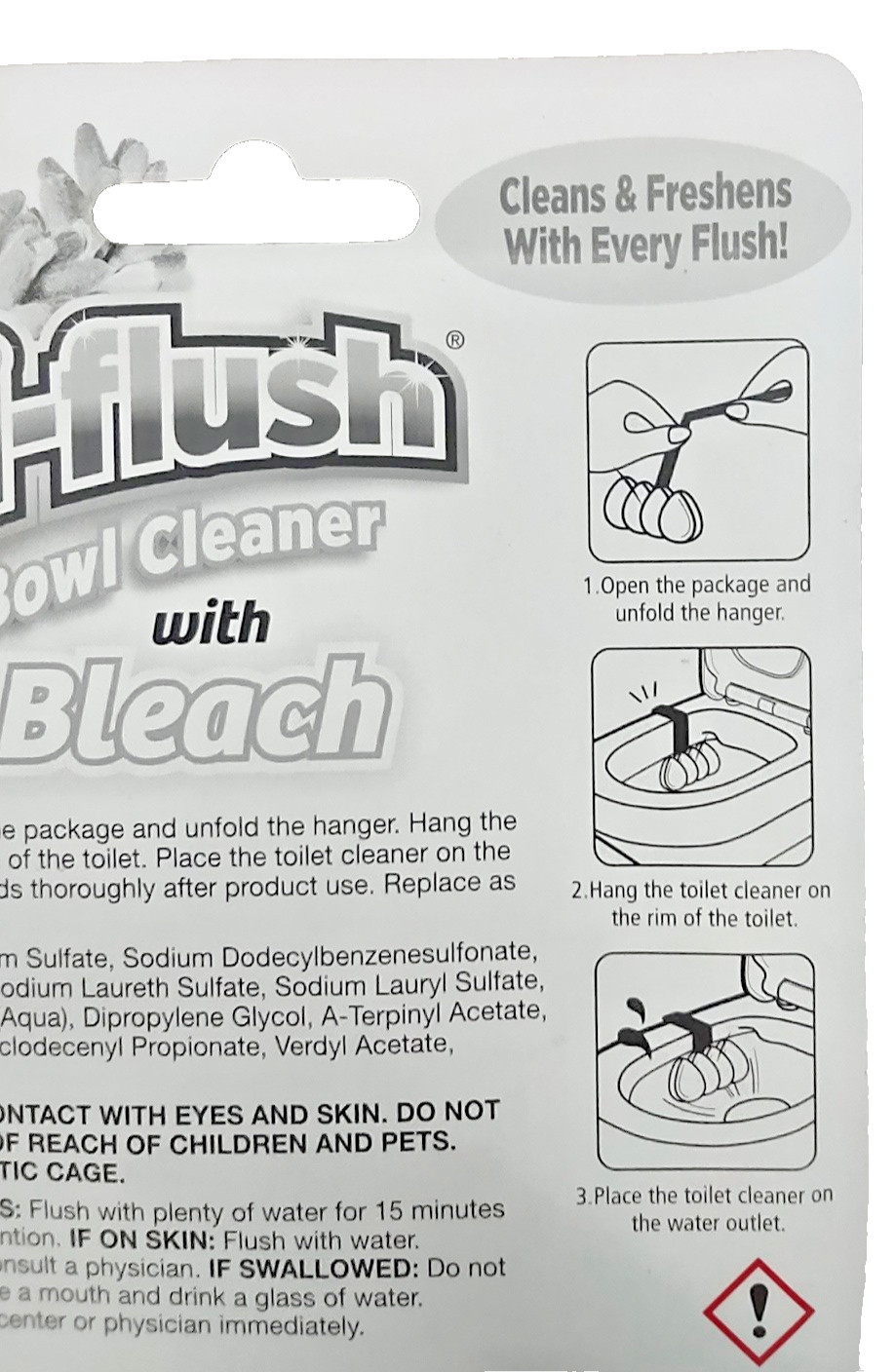 ( Lot 4 ) Sani-Flush Toilet Bowl Cleaner Lavender w/Bleach 4Balls Hanger 2 Oz Ea