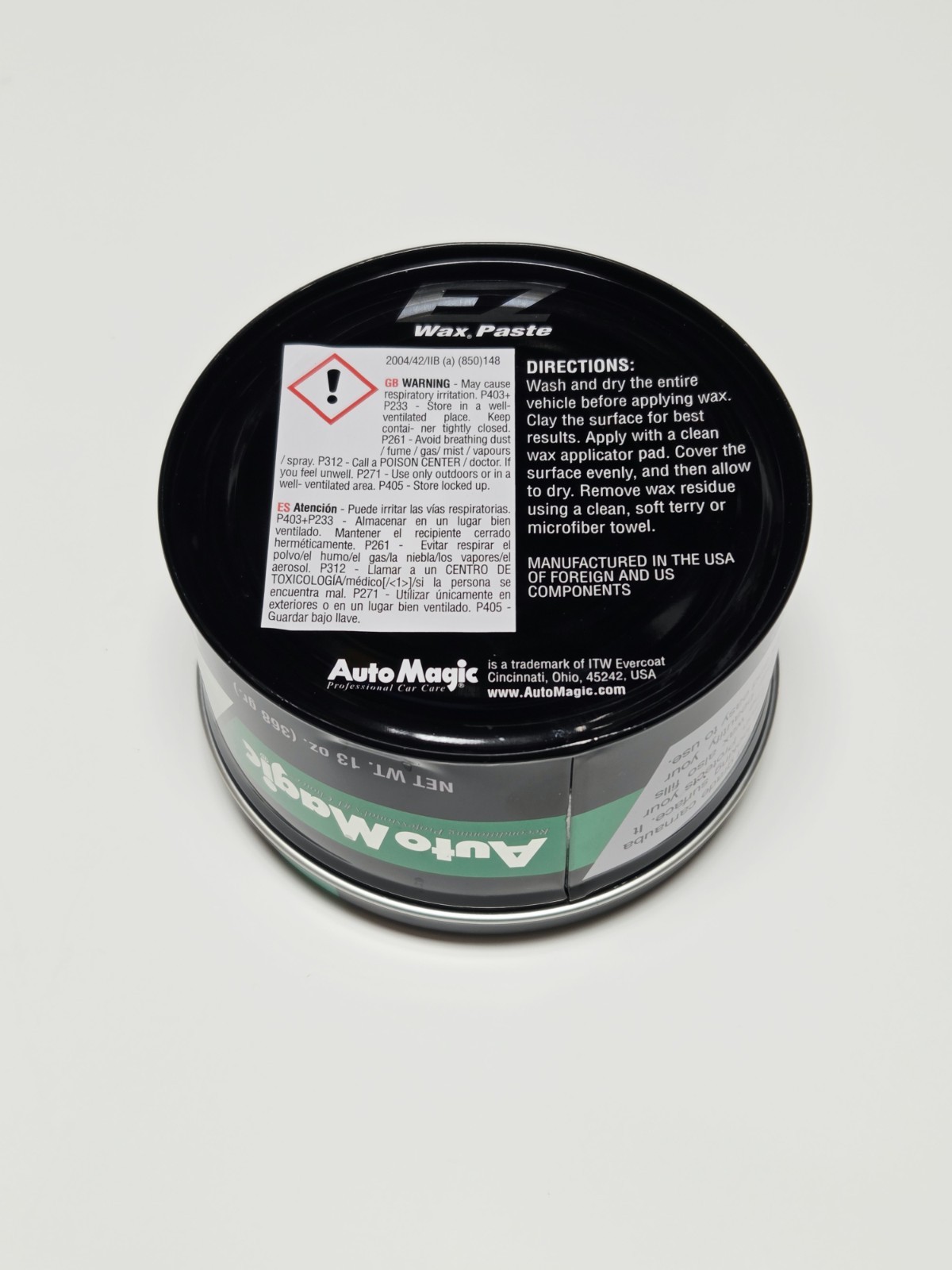 Auto magic Wax Paste Yellow Carnauba 13oz