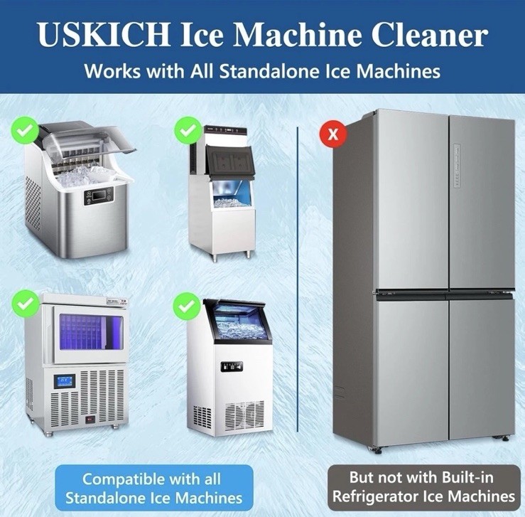 72TABLETS Ice Machine Cleaner Descaler Gentle Household Cleaning&Descaling Sheet