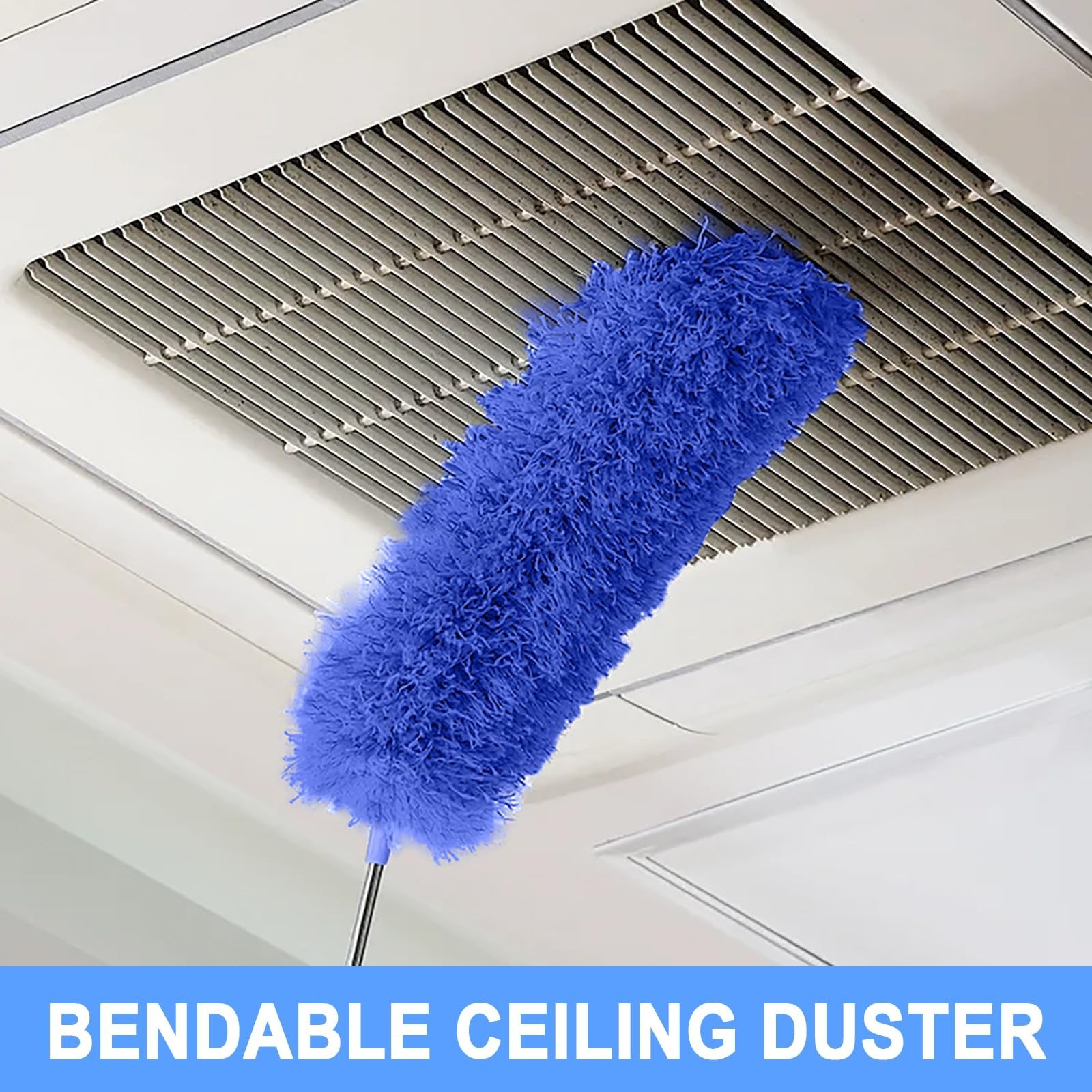 Microfiber Ceiling Fan Duster-Cobweb Cleaner Brush Kit TelescopicPole Extension