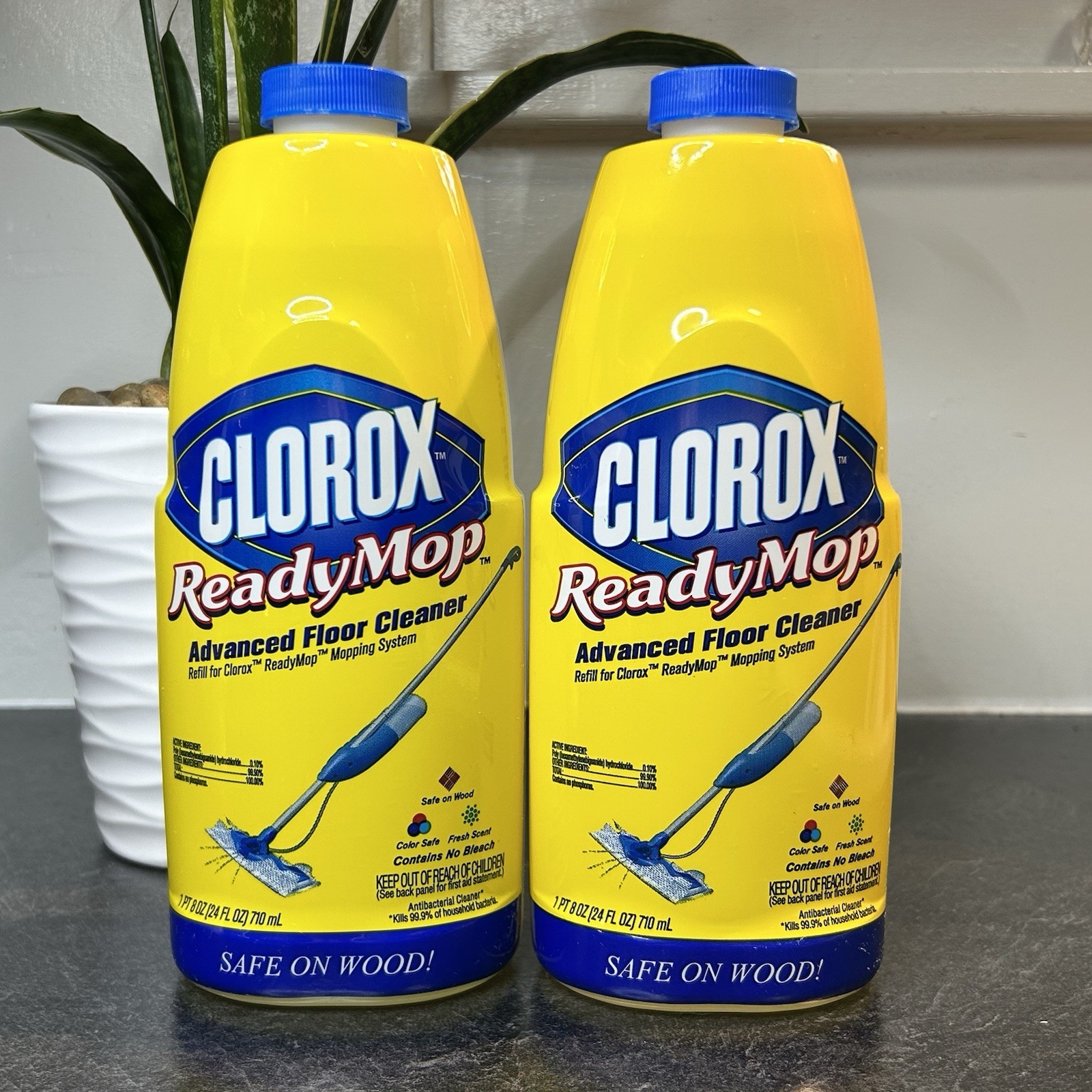 2- Clorox Ready Mop Advanced Floor Cleaner Refill Bottle 24 oz FRESH SCENT New