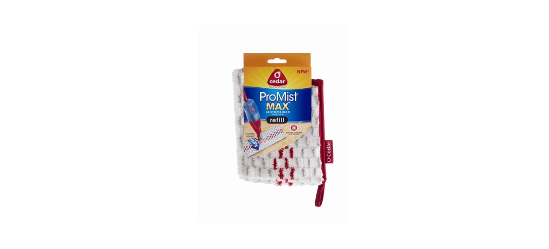 O-Cedar 163113 Mop Refill Pro Mist 9″ L Sponge Microfiber White